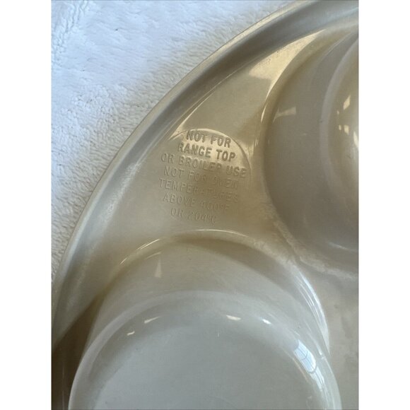 Anchor Hocking Muffin Microware Cupcake Pan PM 447 TI 486 4 Beige Tan 10" USA - Picture 3 of 5